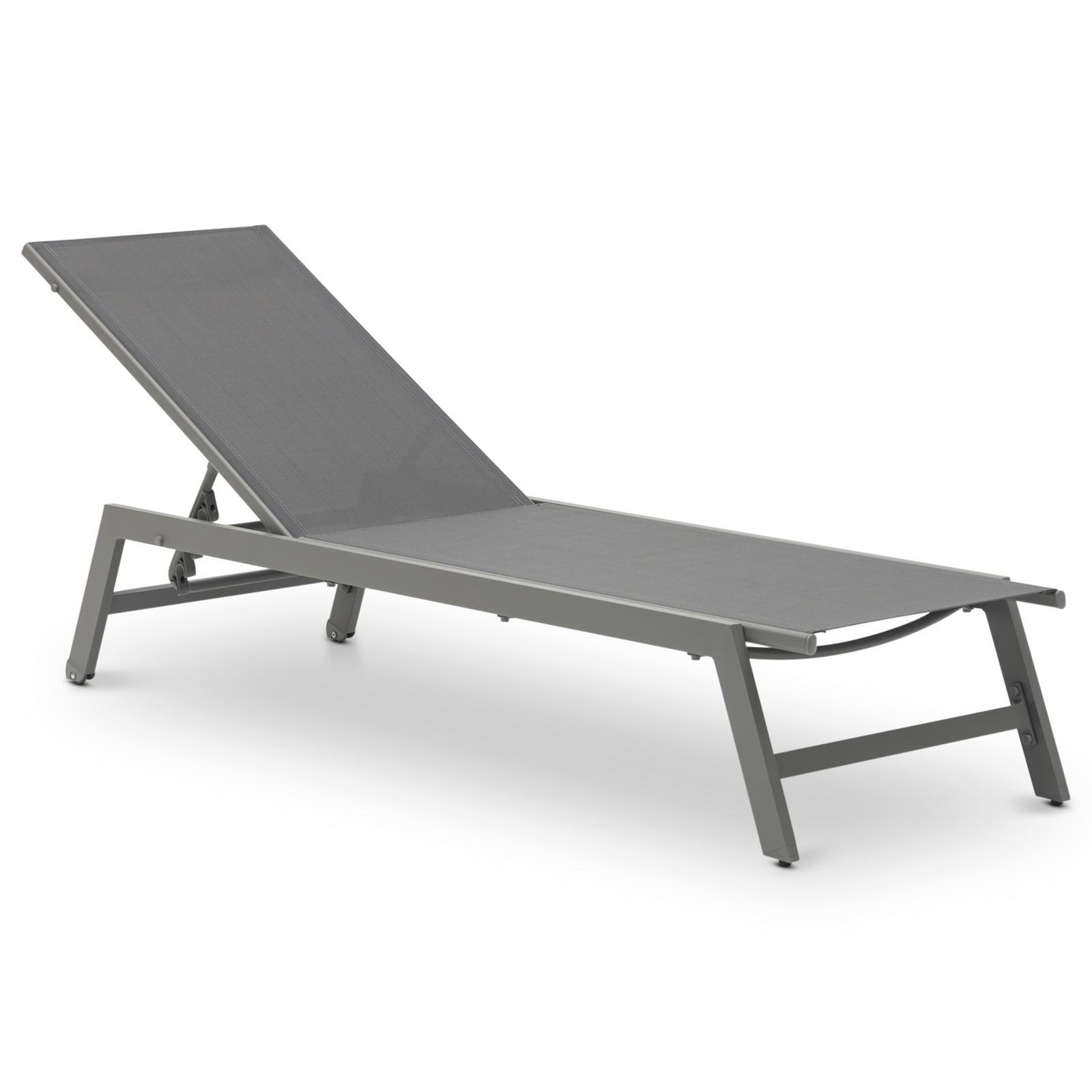 Idimex Gartenliege Grau 192x31x55 cm
