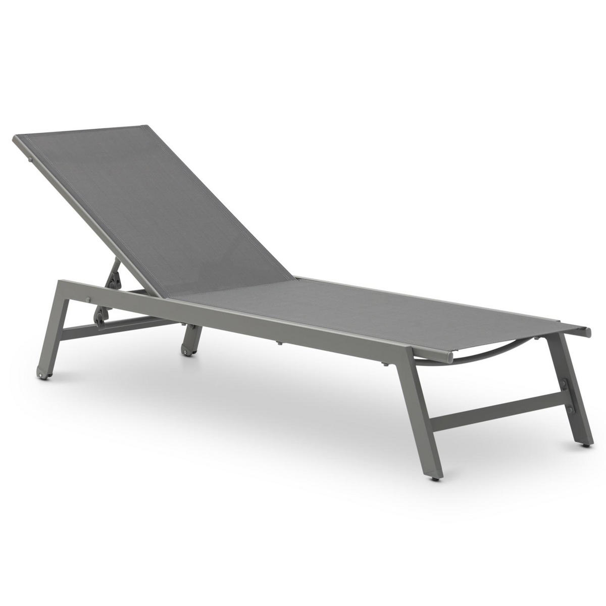 GARTENLIEGE ESPIRITU grau - Grau, Textil/Metall (192/31/55cm) - IDIMEX