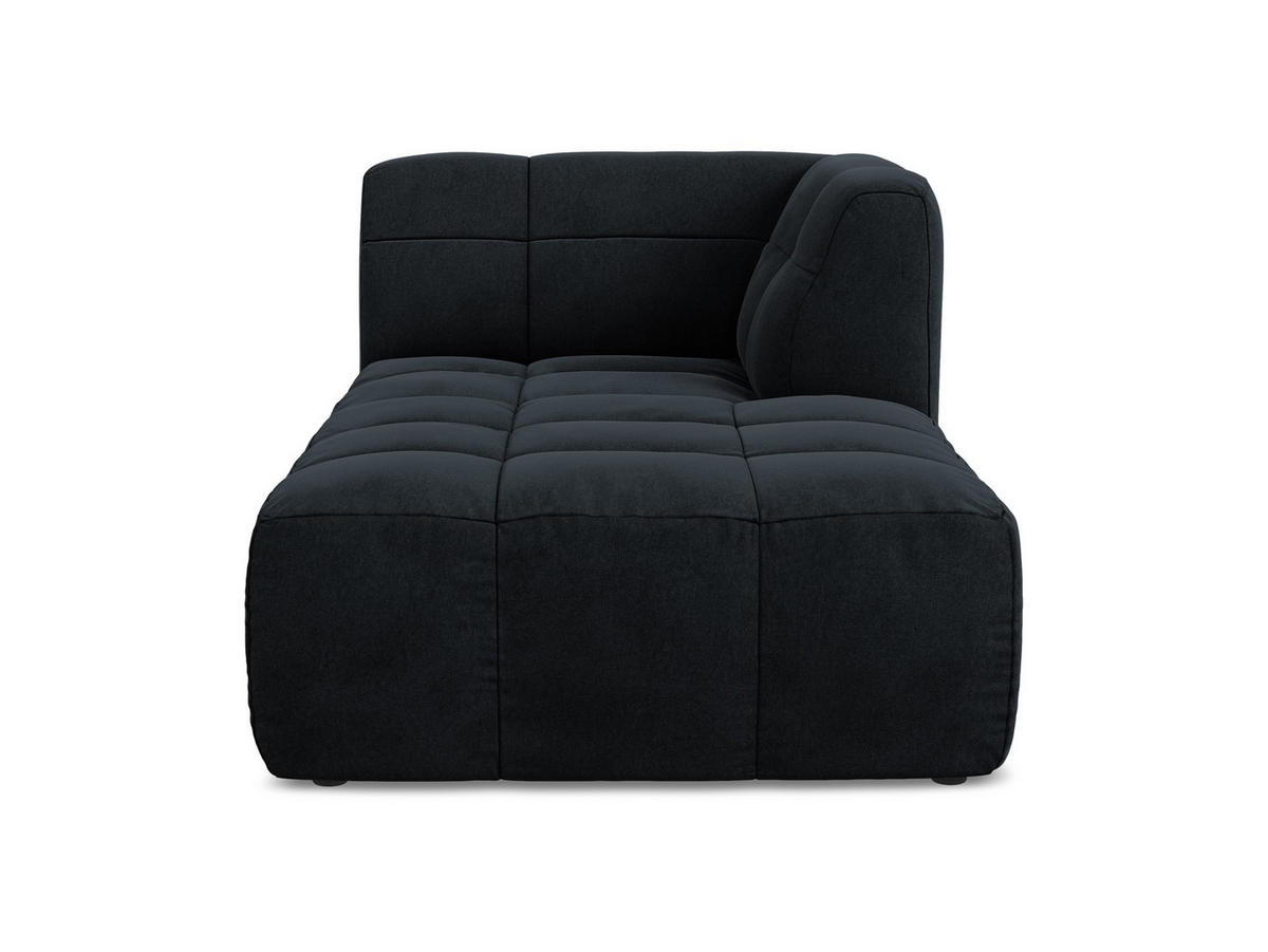 SOFAELEMENT Rechts Samt Stoff Blau - Türkis/Schwarz, Holzwerkstoff/Kunststoff (101/77/175cm) - Makamii