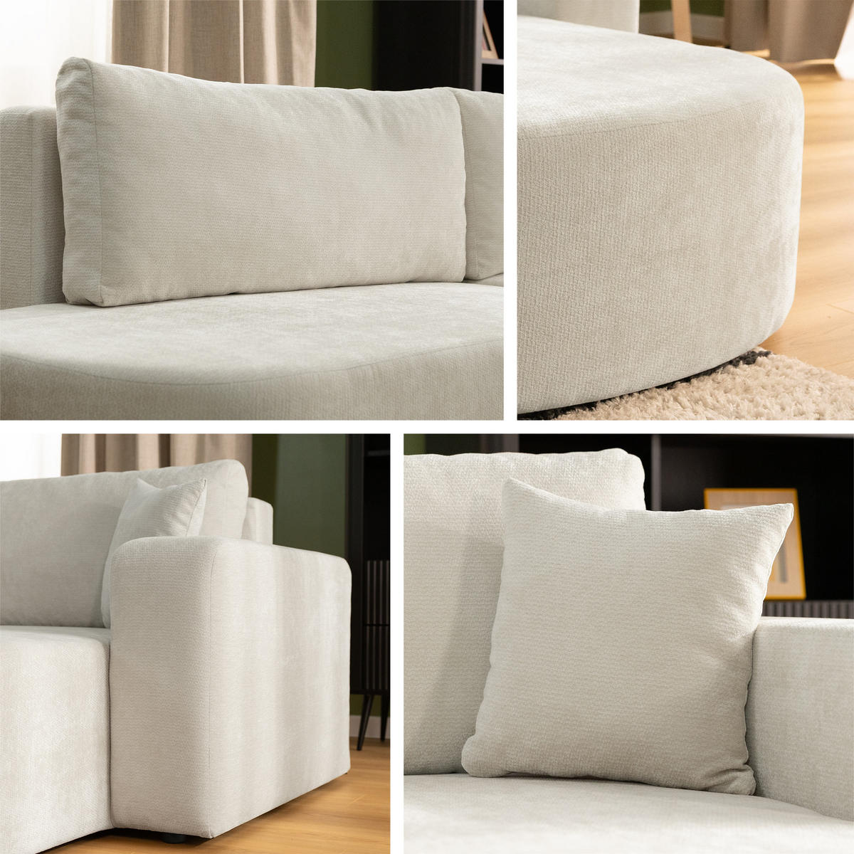 ECKSOFA Zerte, Seite: Links - Schwarz/Graphitfarben, Holz/Kunststoff (252/175cm) - MIRJAN24