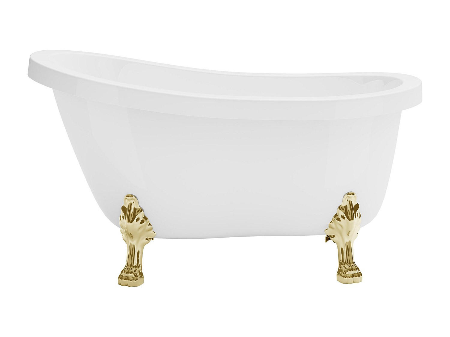 FREISTEHENDE Badewanne mit Füßen - 1 Person - acryl - weiß Nisos - Weiß, Kunststoff (145/77/74cm) - Vente-Unique