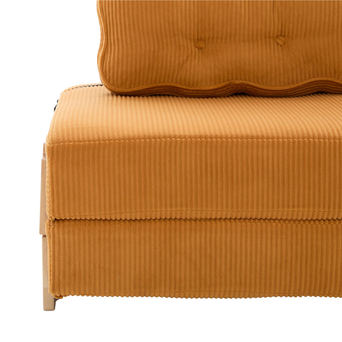 SCHLAFSESSEL ausklappbar mit Holzgestell, DE-42596, Orange - Orange, Holzwerkstoff (90/84/86cm) - ComfortXL