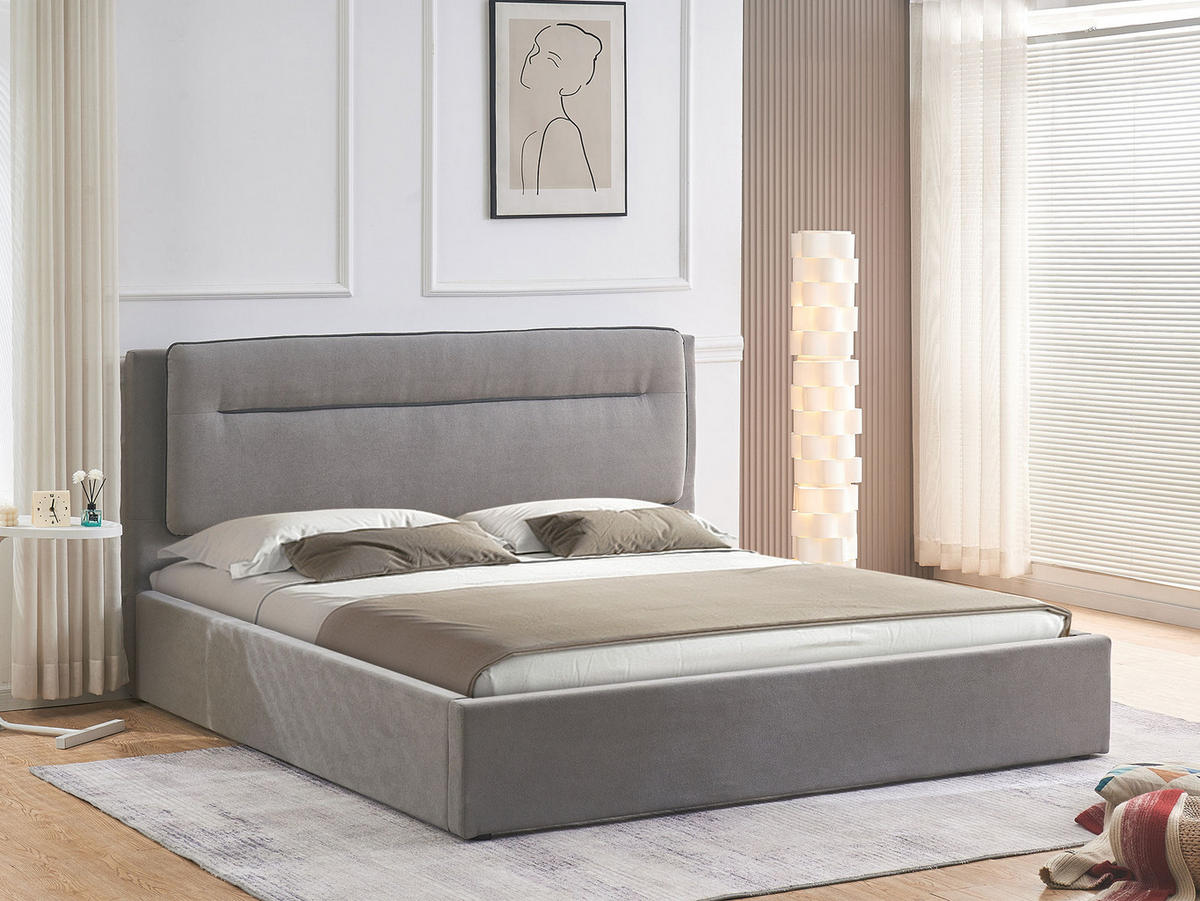 BETT ANIKA, 180/200/110 cm Grau - Grau, Holz/Holzwerkstoff (180/200cm) - B&D Home