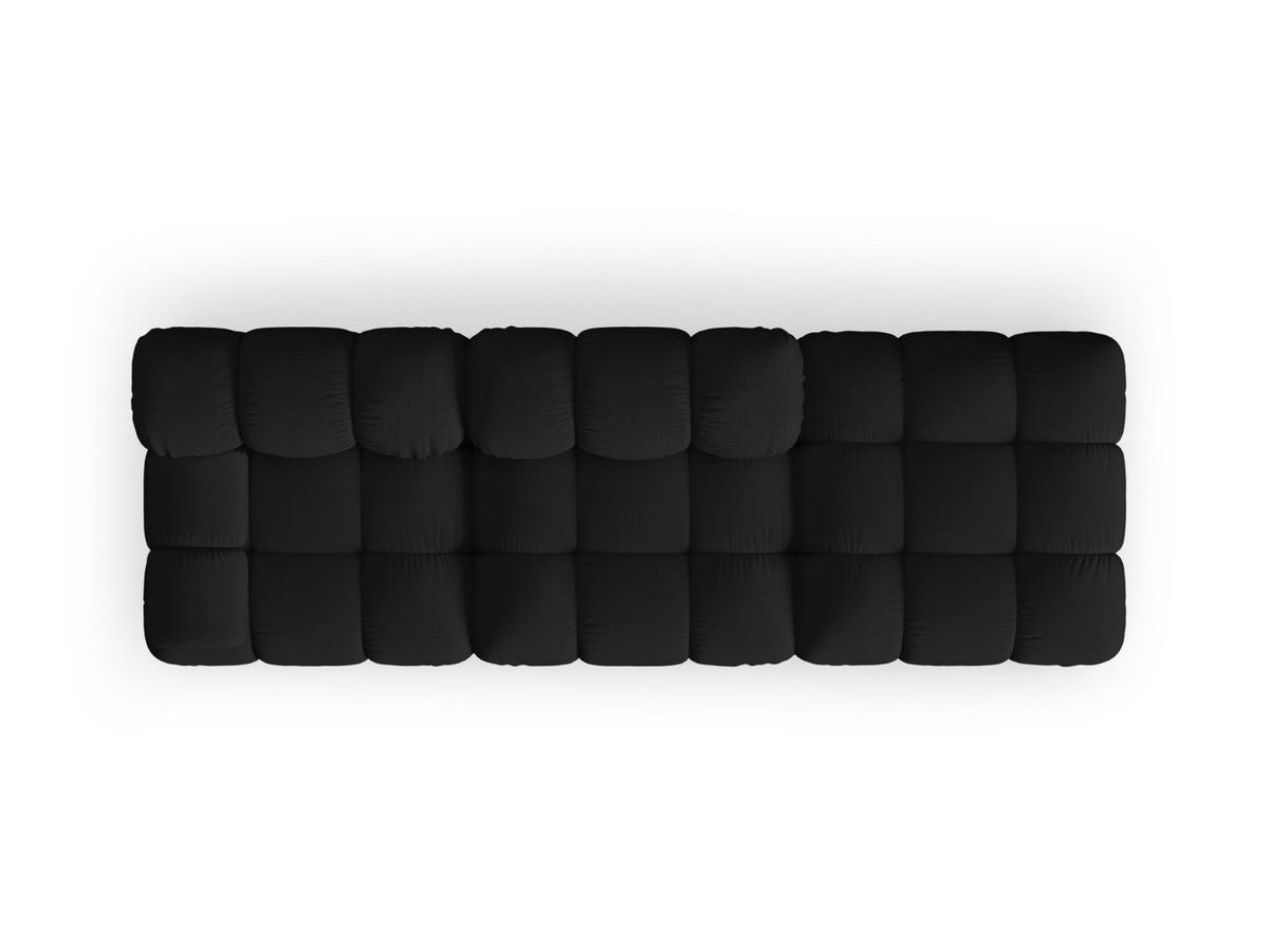 SOFA modular rechts Bellis aus 3D-Stoff schwarz 4 Sitzplätze - Schwarz, Textil (282/70/94cm) - Micadoni