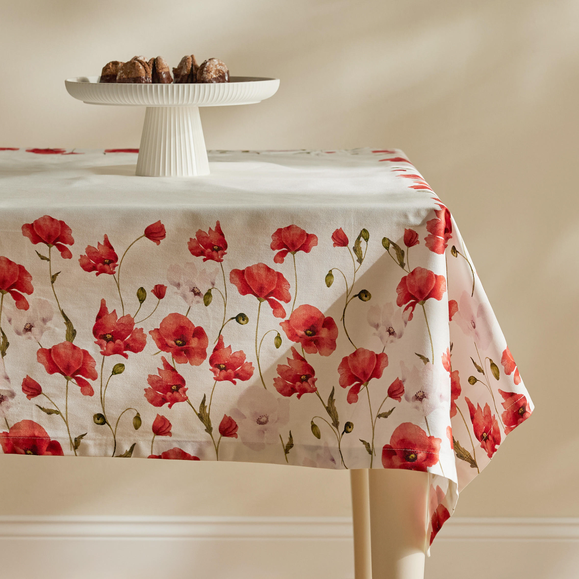 TISCHDECKE Popini - Weiß, Textil (220/150/1cm) - home&you