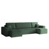 ECKSOFA U-Form Mit Schlaffunktion Und Bettkasten BEST Stoff Neve Grün - Grün, Holz/Kunststoff (312/142cm) - Kaiser Möbel