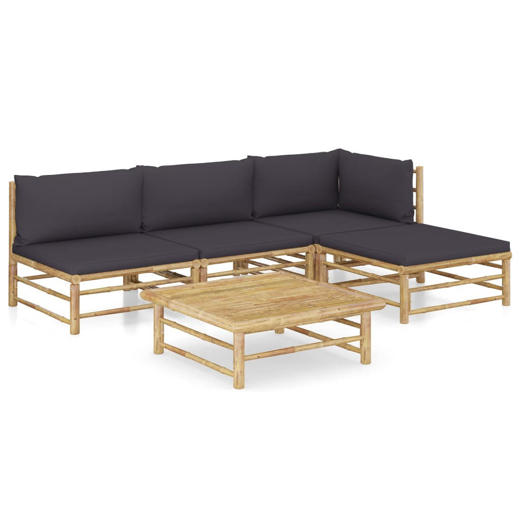 GARTENSET Renner 5-teilig - Grau, Naturmaterialien - Nettlife