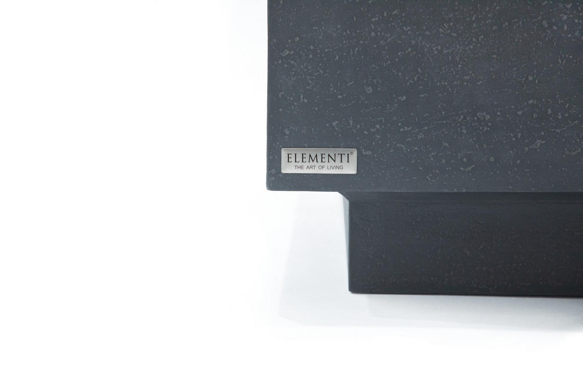 COUCHTISCH TEVERE aus GF-Beton Quadratisch, Wetterbeständig, 102x102x36 cm - Dunkelgrau, Naturmaterialien (102/102/36cm) - Elementi