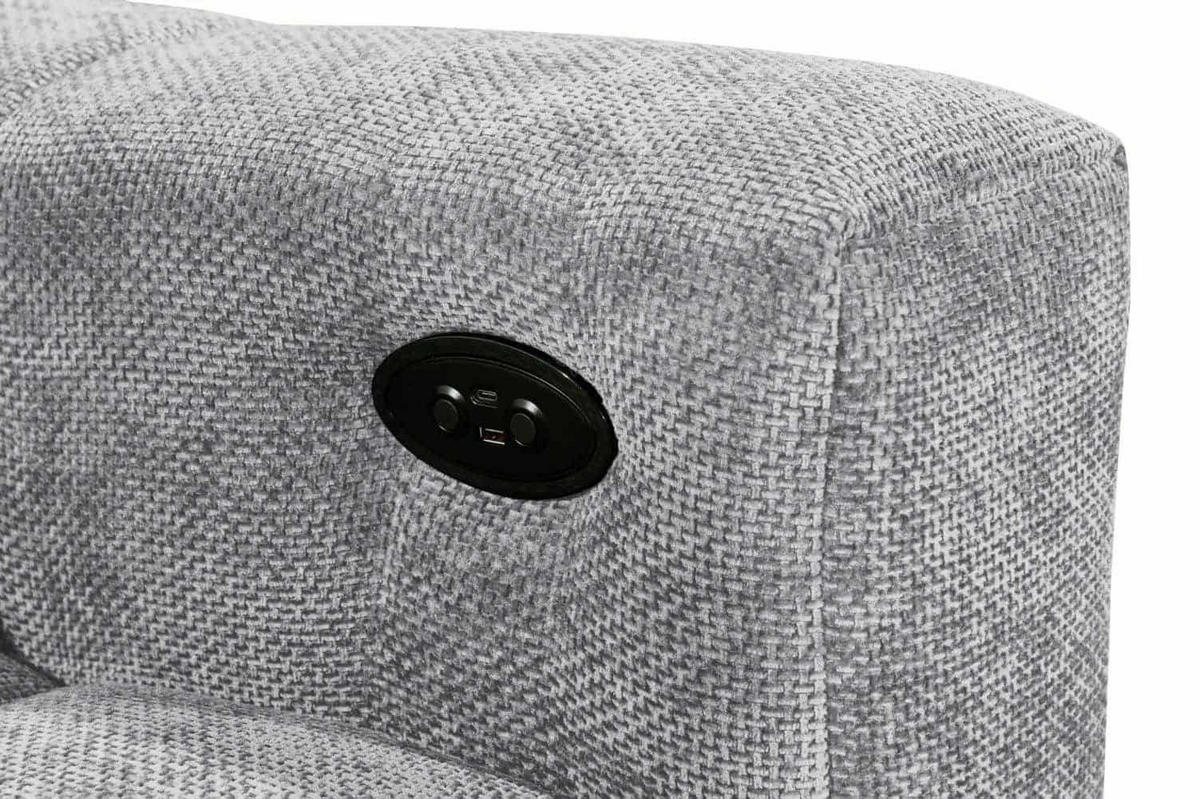 ECKSCHLAFSOFA mit elektronische Sitztiefenverstellung - Schwarz/Grau, Holzwerkstoff/Kunststoff (297/170cm) - ed exciting design