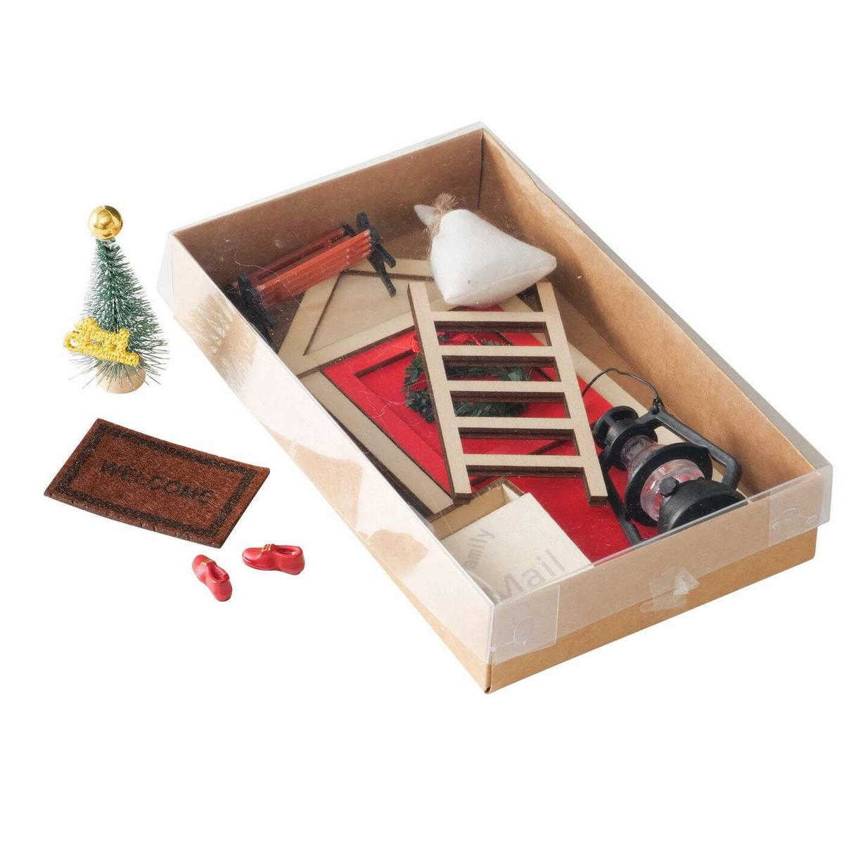 ELFEN-TÜR Wanddekoration 17 cm - Multicolor, Holzwerkstoff (10/17/3cm) - Boltze Home