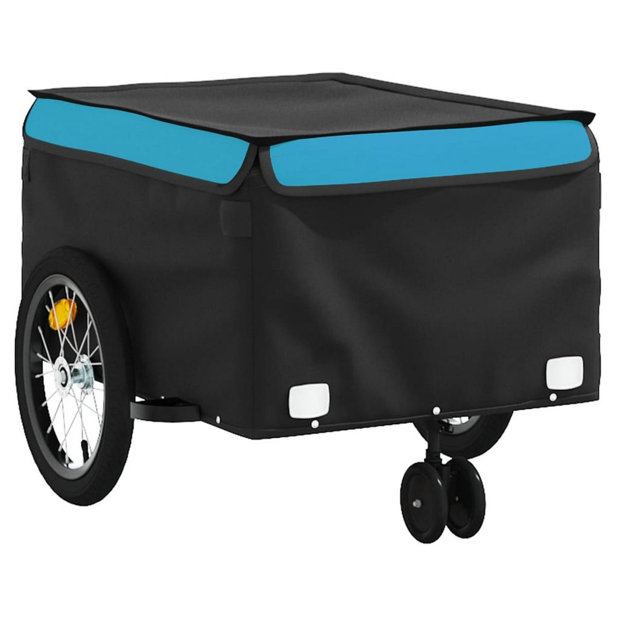 FAHRRADANHÄNGER Schwarz Und Blau 45 Kg Eisen - Blau, Metall (62.5/52/124cm) - vidaXL