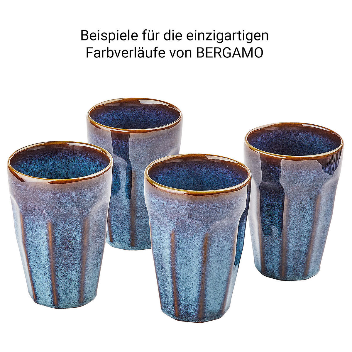 TASSE Bergamo - Blau, Keramik (0.33L) - BUTLERS