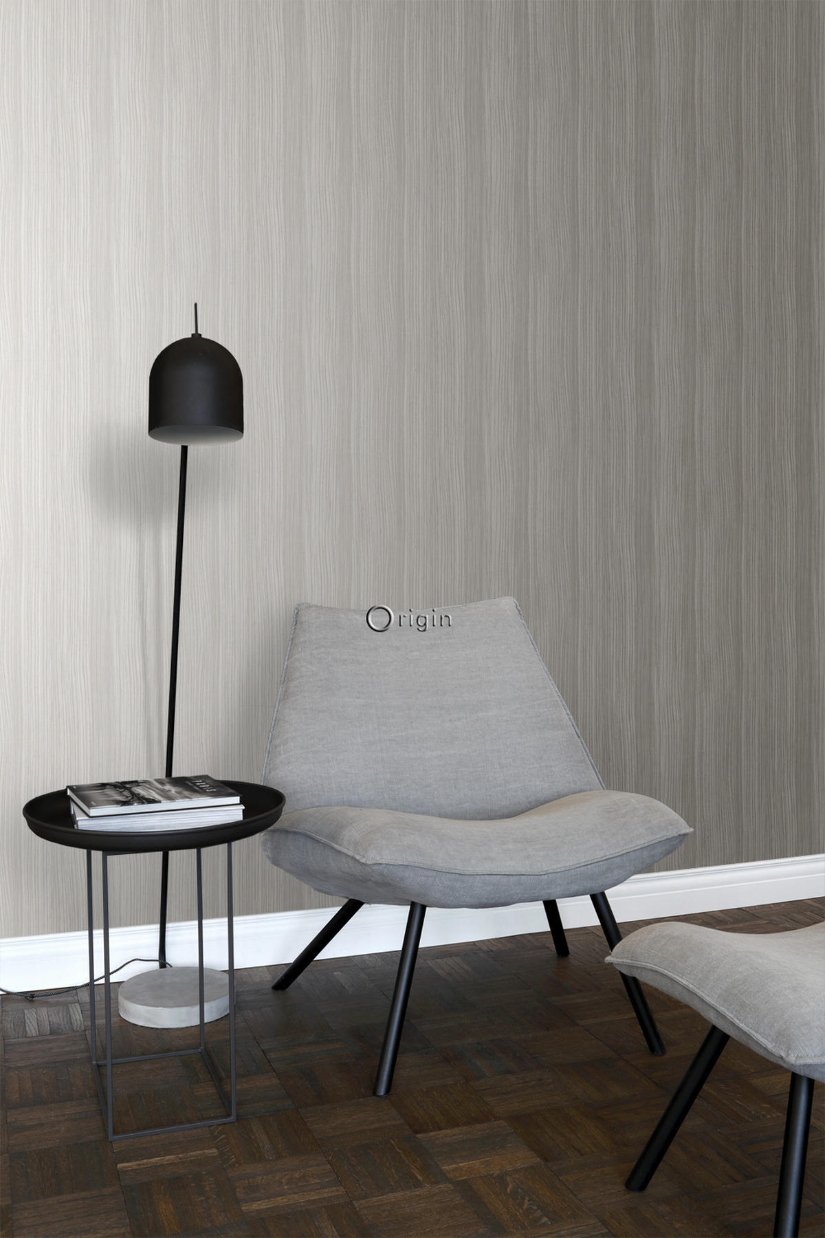 TAPETE Streifenmuster 53 cm x 10.05 m - Braun, Papier (53/1000cm) - Origin Wallcoverings