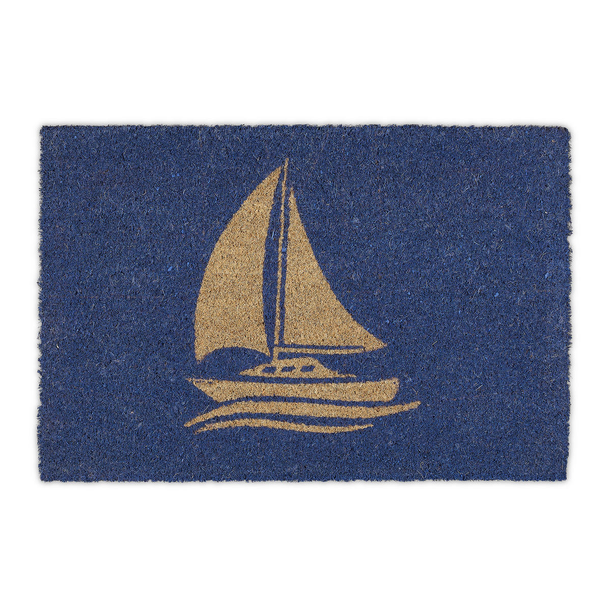 FUSSMATTE - Dunkelblau, Kunststoff/Textil (60/40cm) - Relaxdays