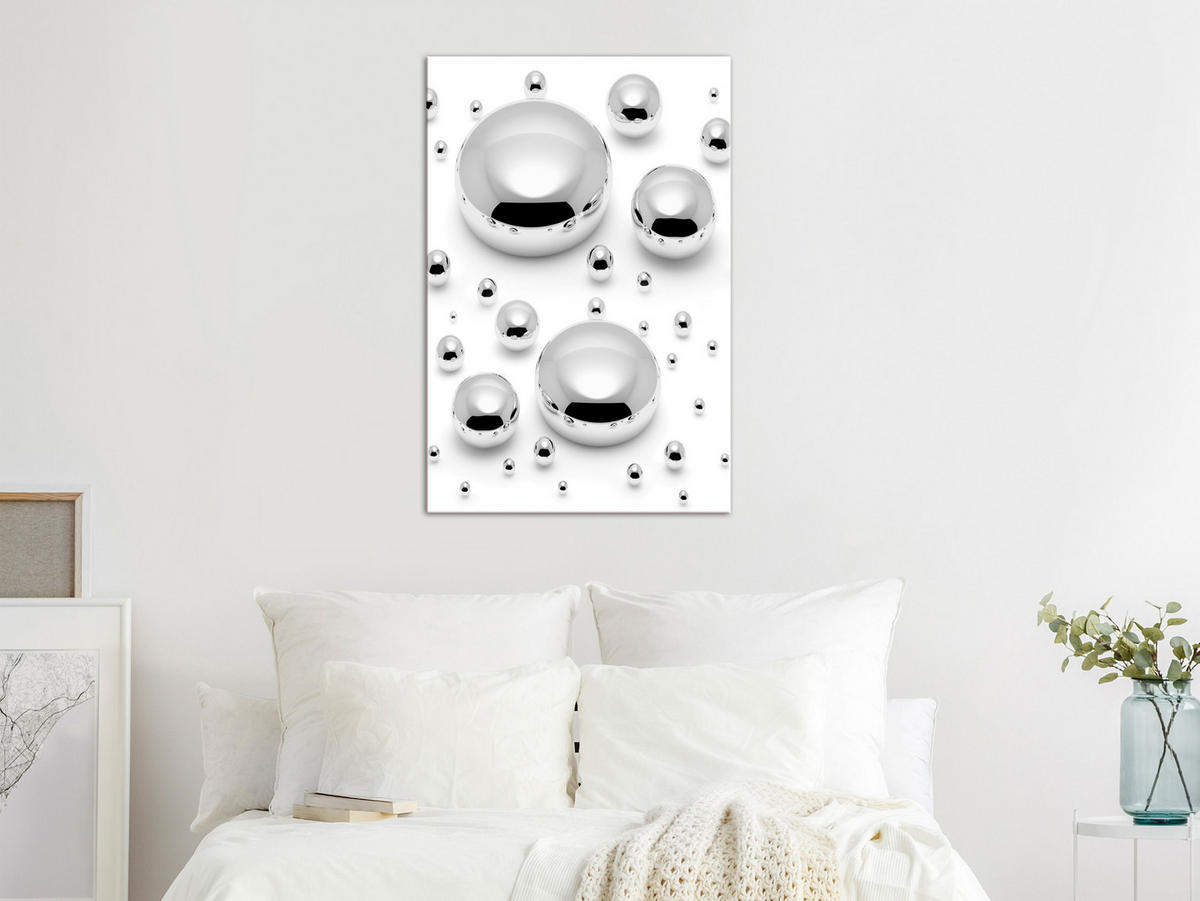 KUNSTDRUCK Schwarz-Weiß 60/90 cm - Schwarz, Textil (60/90cm) - KUNSTLOFT