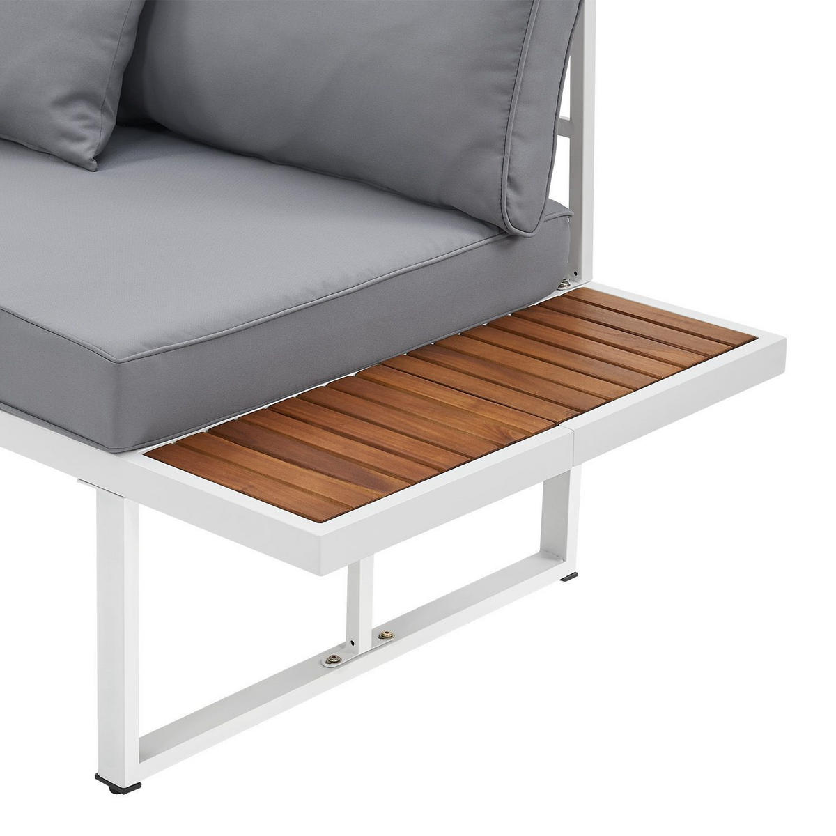 LOUNGEGARNITUR St. Tropez weiß - Weiß, Metall - Juskys