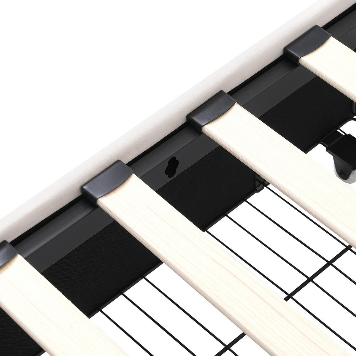 POLSTERBETT 160/200 cm DE-00343, in Samt Beige, 4 Schubladen - Beige, Metall (160/200cm) - ComfortXL