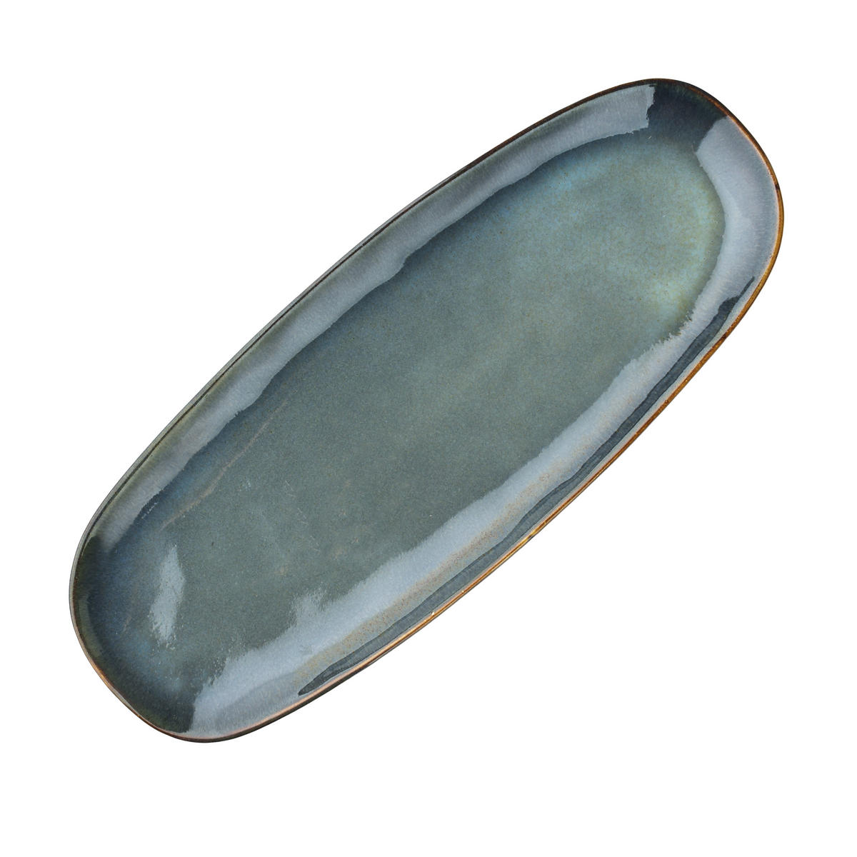 SERVIERPLATTE Basic Nature Blau 35,5x14x2 cm Keramik - Blau, Keramik (14/2/35.5cm) - Mondex