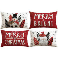KISSENBEZUG 4er Set 40 x 60 cm Weihnachten Rot - Multicolor, Textil (40/60cm)