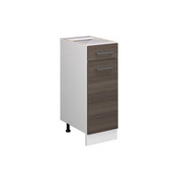 UNTERSCHRANK R-Line Grau 30 cm mit Schublade, ohne AP - Weiß/Grau, Holzwerkstoff (30/81.6/46cm) - Vicco