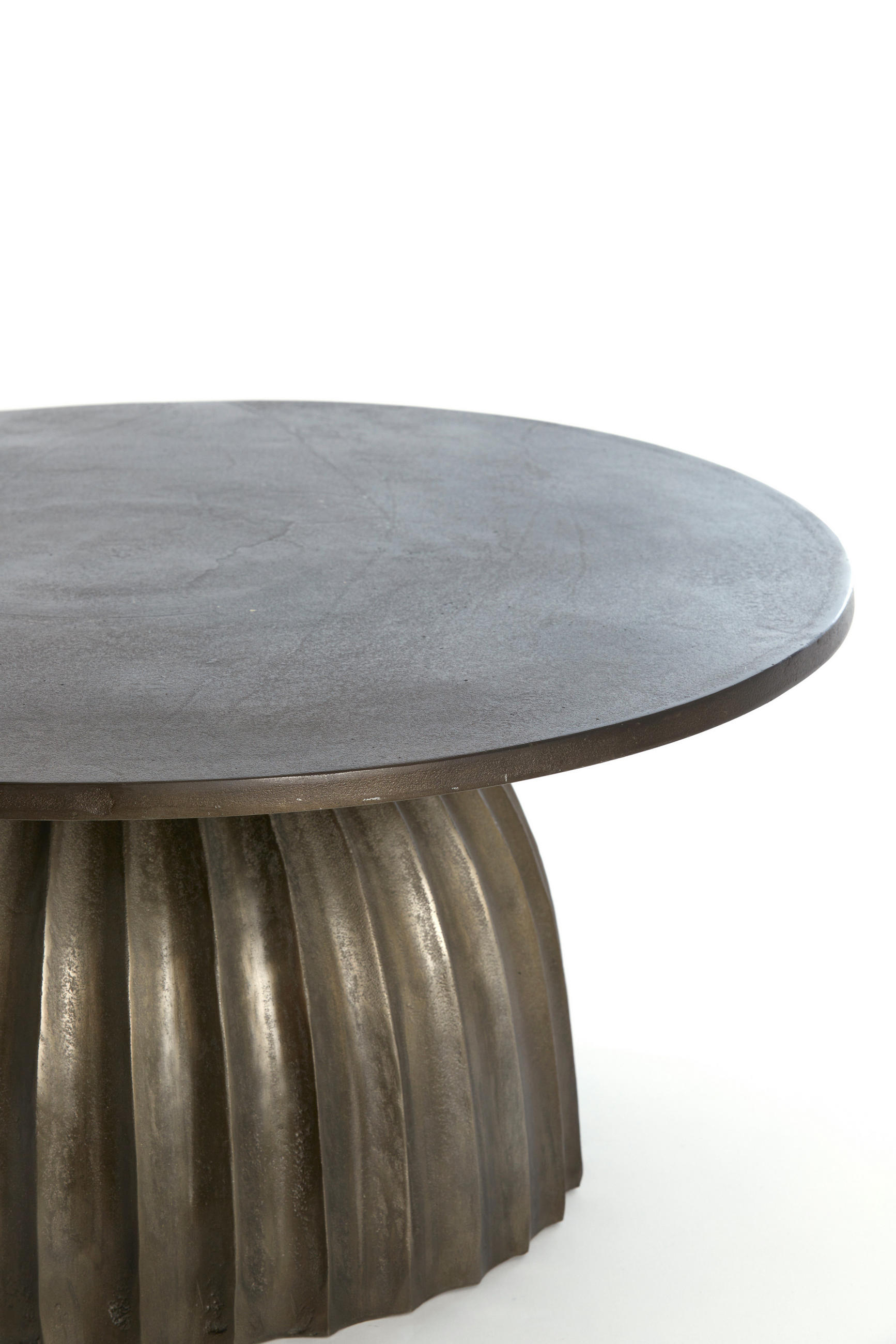 BEISTELLTISCH Veglia Braun Ø70/33,5 cm - Dunkelbraun, Metall (70/70/33.5cm) - Light & Living