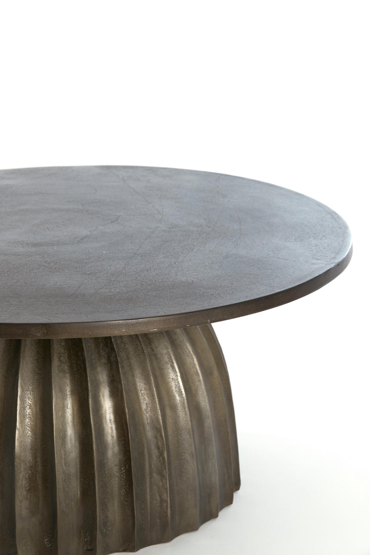 BEISTELLTISCH Veglia Braun Ø70/33,5 cm - Dunkelbraun, Metall (70/70/33.5cm) - Light & Living