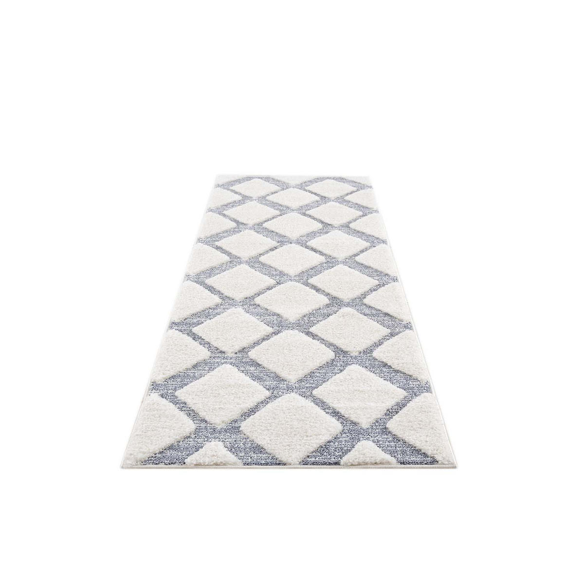 HOCHFLOR-TEPPICH Focus 4497 Grau 80x300 cm - Creme/Grau, Textil (80/300cm) - carpet city