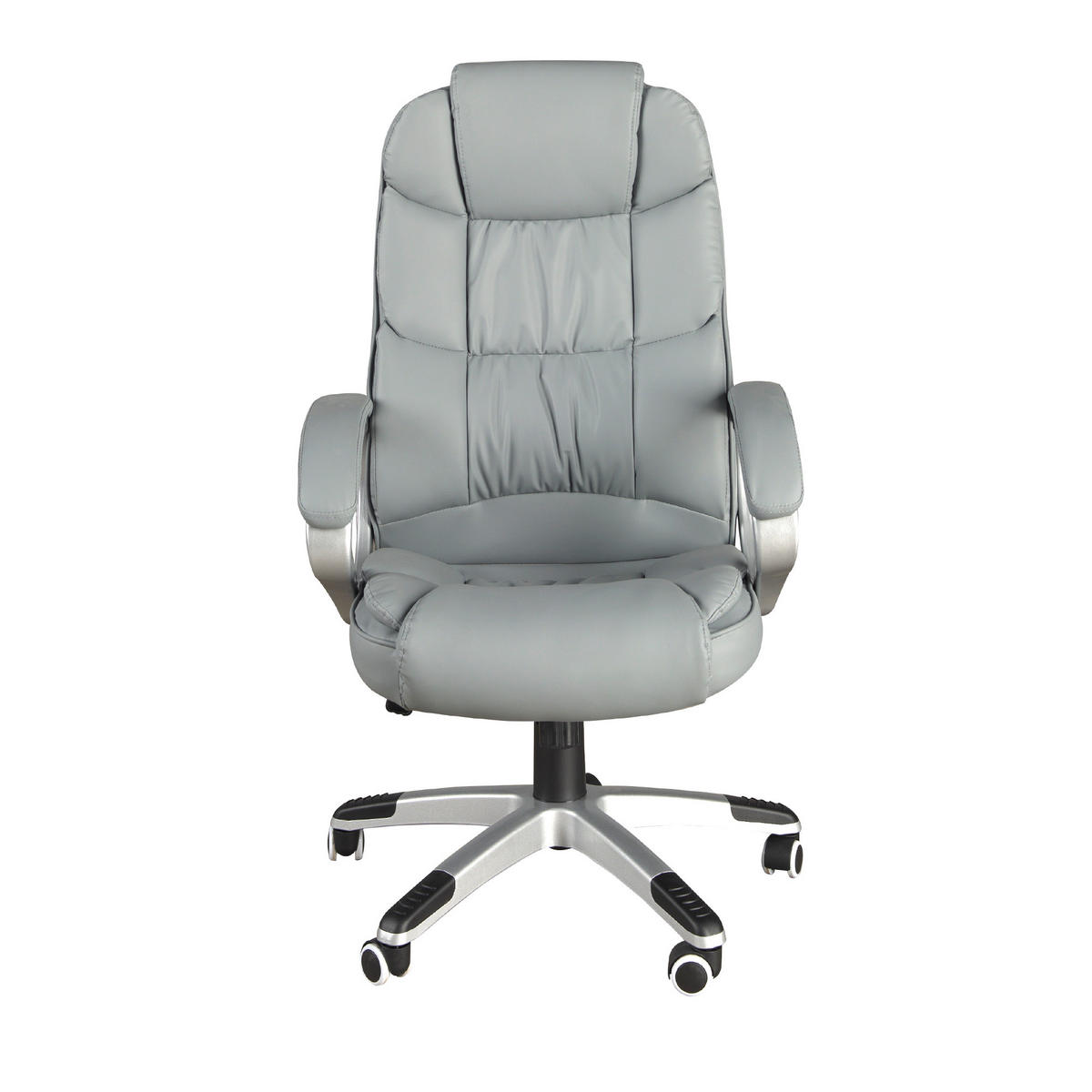 CHEFSESSEL asymmetrisch Grau 64/72/113 cm - Grau, Leder/Kunststoff (64/113/72cm) - ANGEL CERDA
