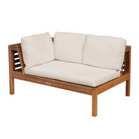 GARTENSOFA, Weiß - Weiß, Holz (120/63/80cm) - Oviala