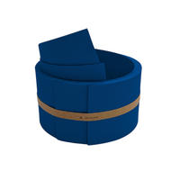 SICHTSCHUTZSTREIFEN Premium Halbe Set Einzelstreifen Enzianblau 2,55m - Blau, Kunststoff (255/9.5cm) - ZAUN|ZU