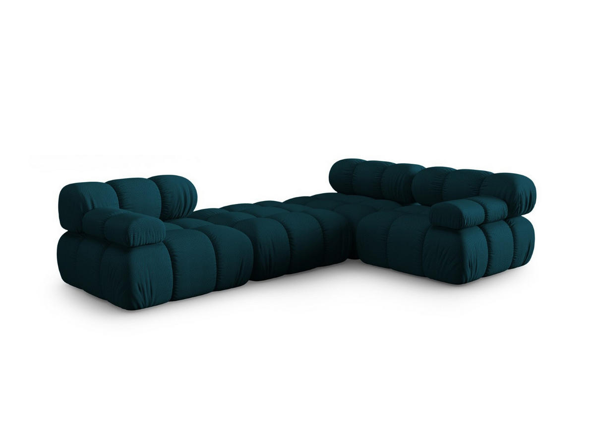 SOFA modular Bellis aus 3D-Stoff marineblau 4 Sitzplätze - Blau, Textil (188/70/282cm) - Micadoni