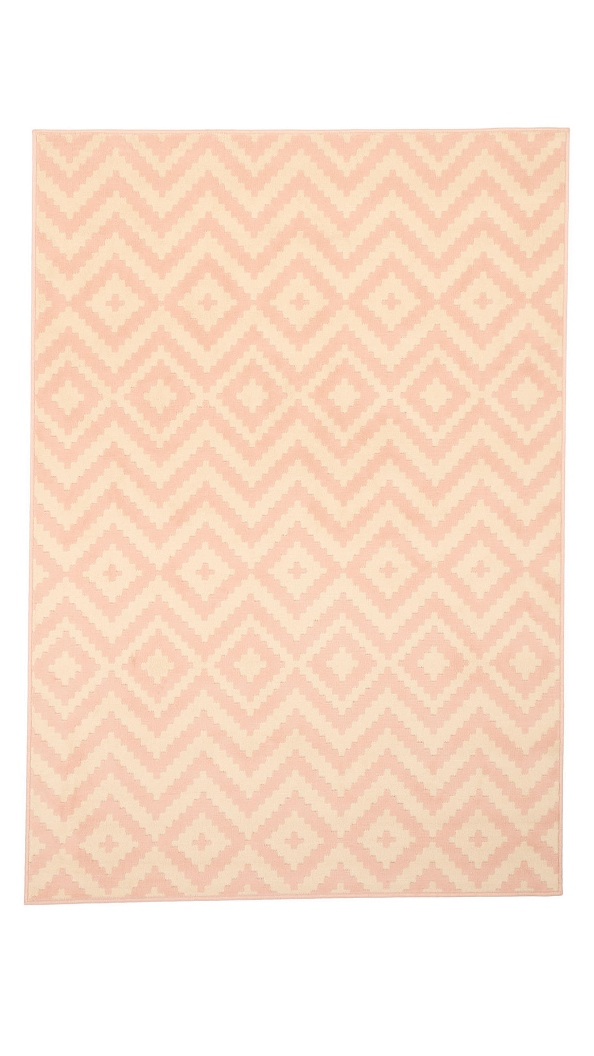 TEPPICH MODERN TRENDLINE RAUTEN - Rosa, Textil (80/150cm) - Pergamon