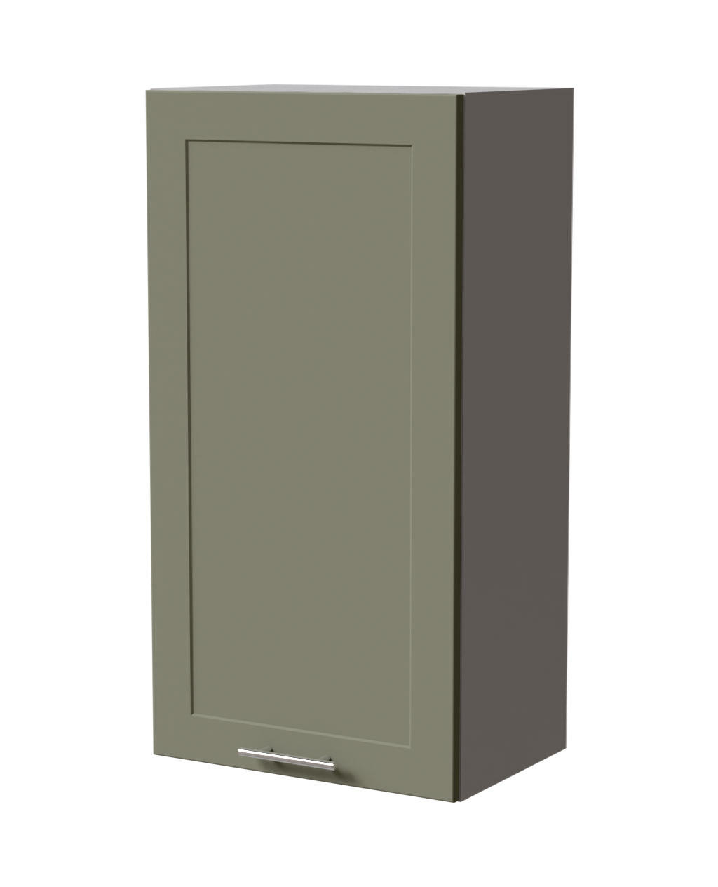 HÄNGESCHRANK Oslo W4/50 Grau / Reed Green Matt 50 / 32,5 / 96cm - Grau/Grün, Holz/Holzwerkstoff (50/96/32.5cm) - Feldmann-Wohnen