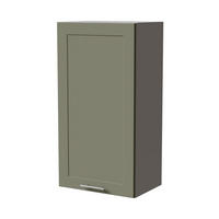 HÄNGESCHRANK Oslo W4/50 Grau / Reed Green Matt 50 / 32,5 / 96cm - Grau/Grün, Holz/Holzwerkstoff (50/96/32.5cm) - Feldmann-Wohnen