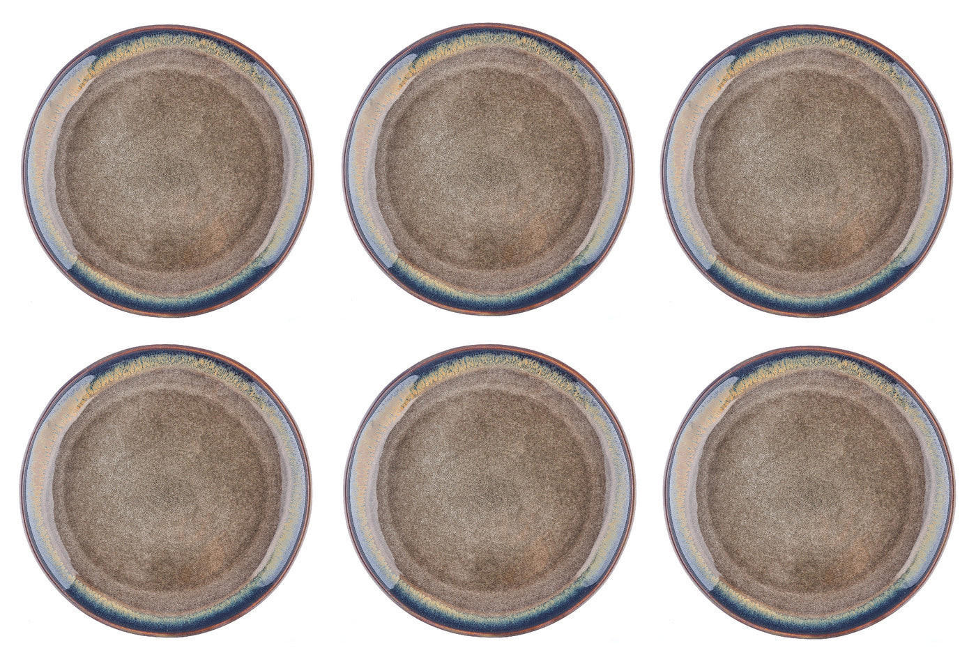 TELLER Genesis Ø27cm - 6er-Set - Basalt - Braun, Keramik (27cm) - Björn