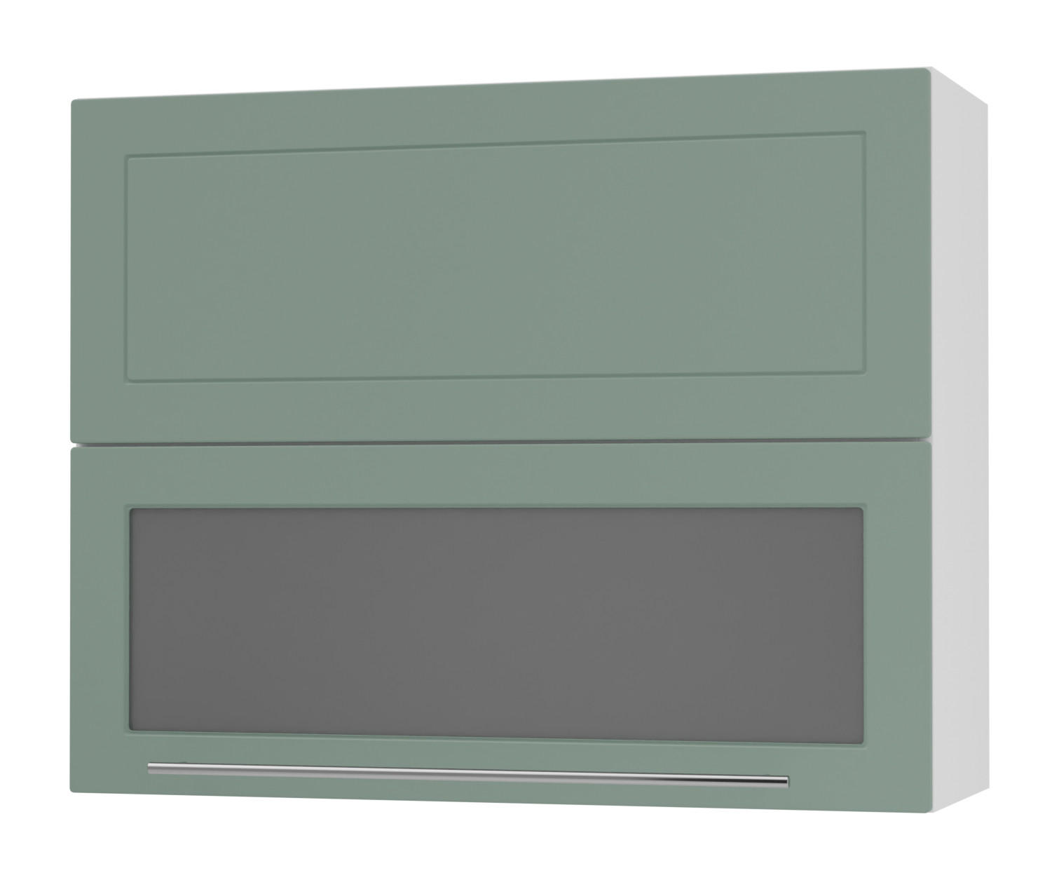 KÜCHENHÄNGESCHRANK Kvantum W8BS/90 Mint Matt / Weiß Matt 90 / 32,5 / 72cm - Weiß/Mintgrün, Holz/Holzwerkstoff (90/72/32.5cm) - Feldmann-Wohnen