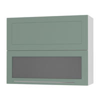 KÜCHENHÄNGESCHRANK Kvantum W8BS/90 Mint Matt / Weiß Matt 90 / 32,5 / 72cm - Weiß/Mintgrün, Holz/Holzwerkstoff (90/72/32.5cm) - Feldmann-Wohnen