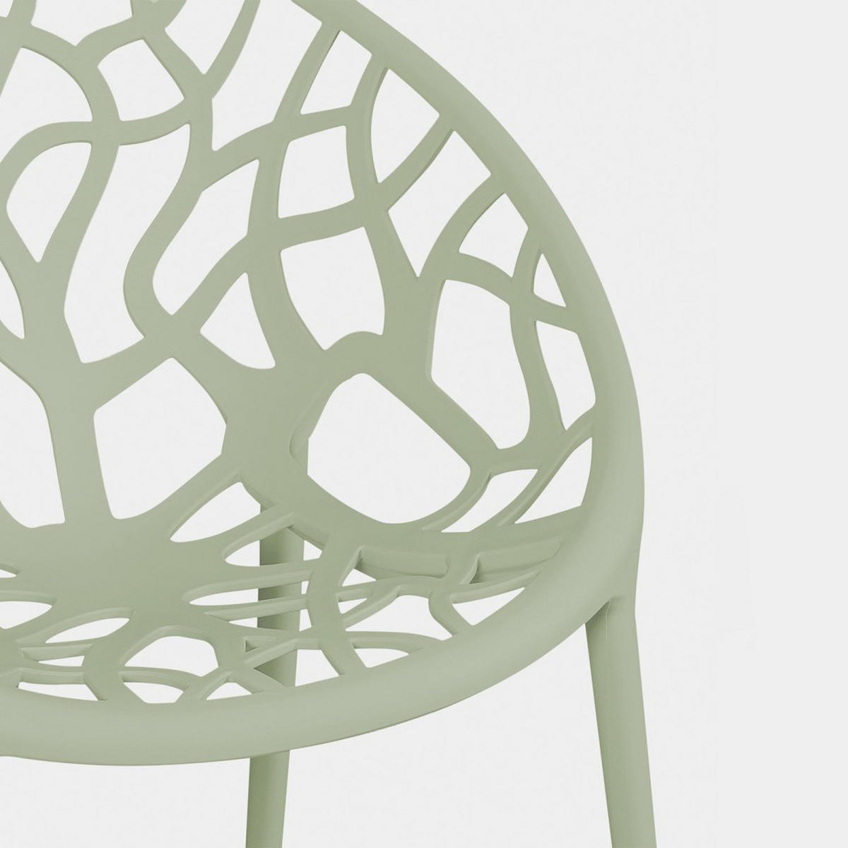 GARTENSTUHL Rhona Grün 52 cm x 79 cm 4er-Set - Grün, Kunststoff (52/79/60cm) - Klast Home