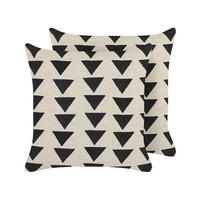 DEKOKISSEN 2er-Set Hellbeige 45/45 cm Cercis - Beige, Naturmaterialien/Textil (45/45cm) - Beliani