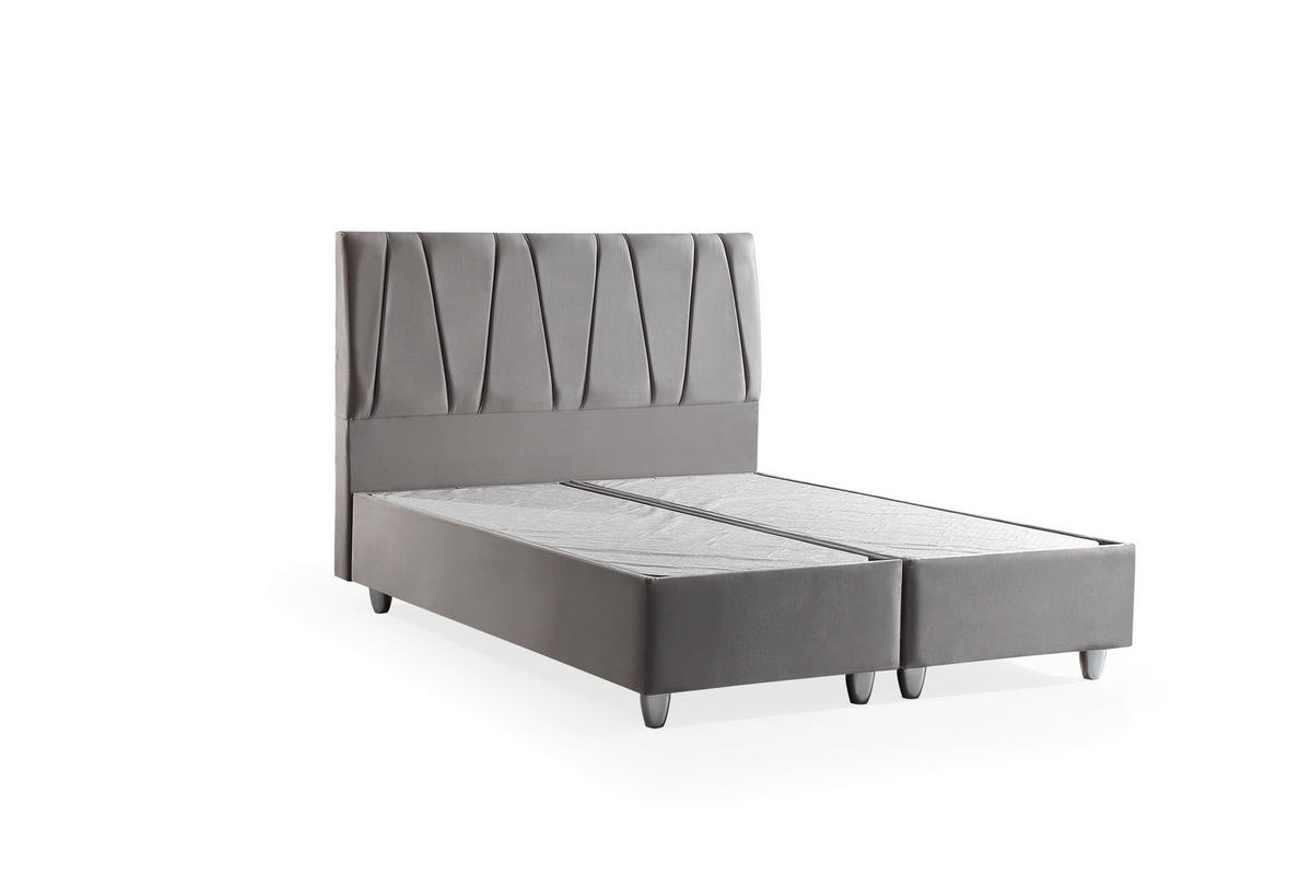 POLSTERBETT Larin 100x200 Grau - Grau, Metall (100/200cm) - Villa Möbel