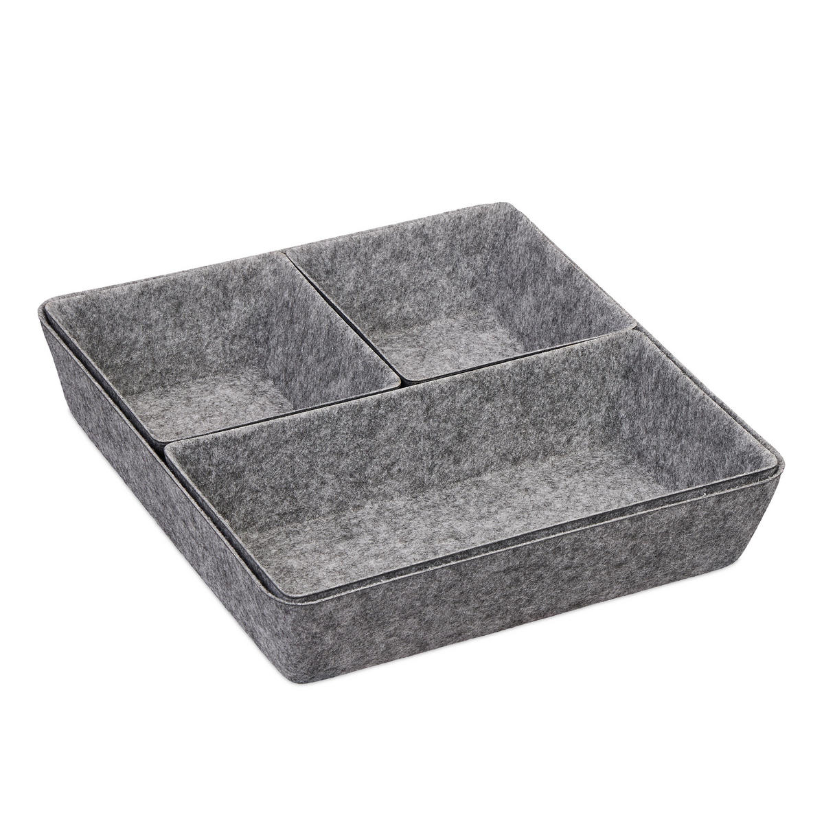 4-DIELNY organizér do zásuvky - sivá, textil (33.5/7.5/33.5cm) - Relaxdays