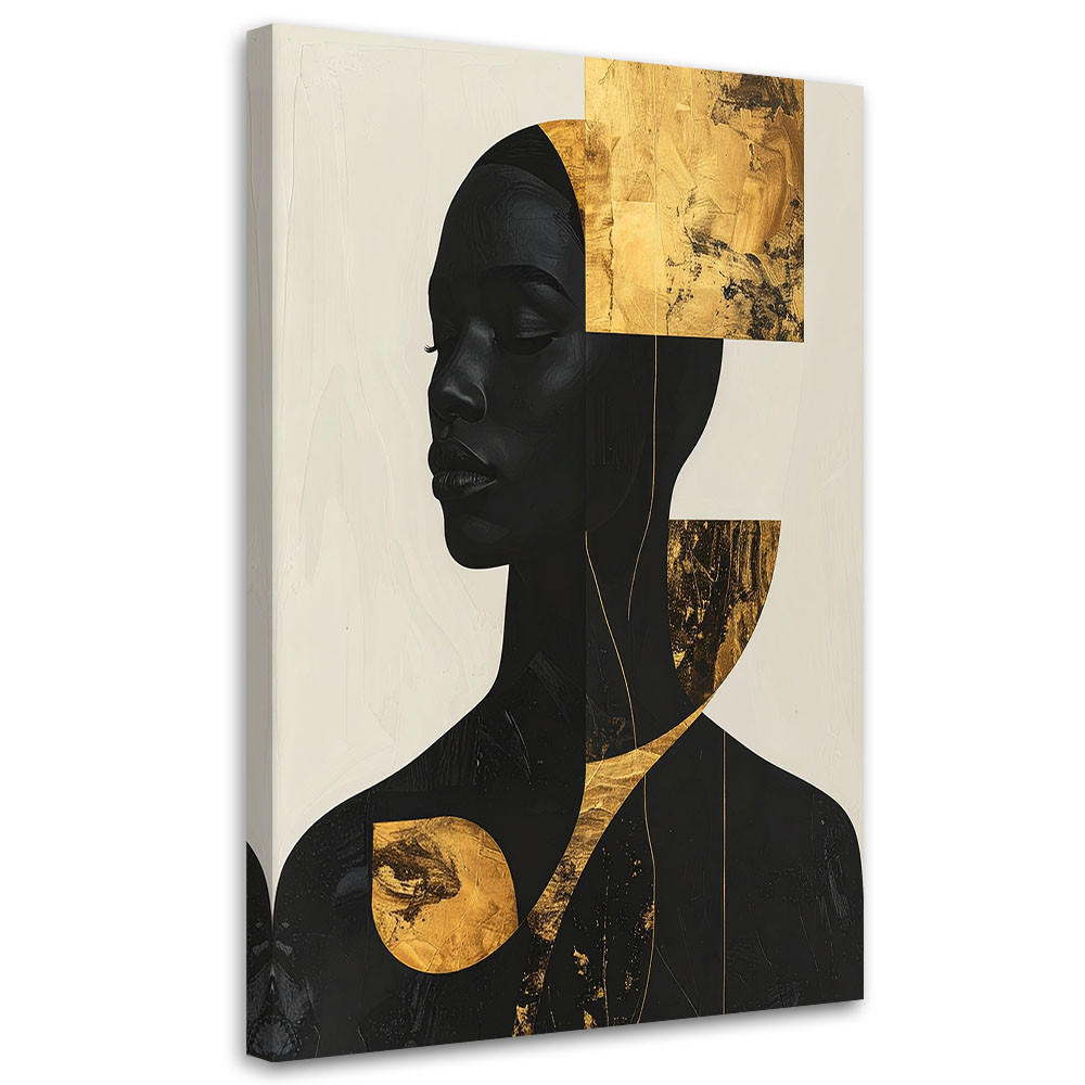 Feeby Leinwandbild, Gold 40x60 cm