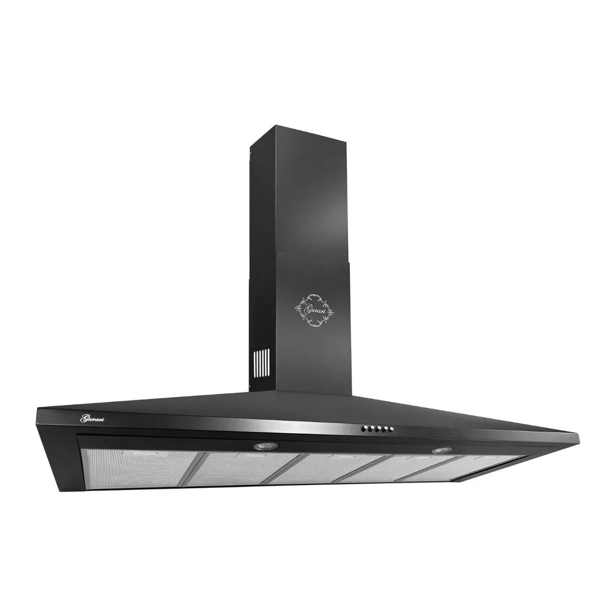 DUNSTABZUGSHAUBE GCH C 147 BL 120 N 120 cm Schwarz - Schwarz, Metall (120/87/47cm) - Gurari