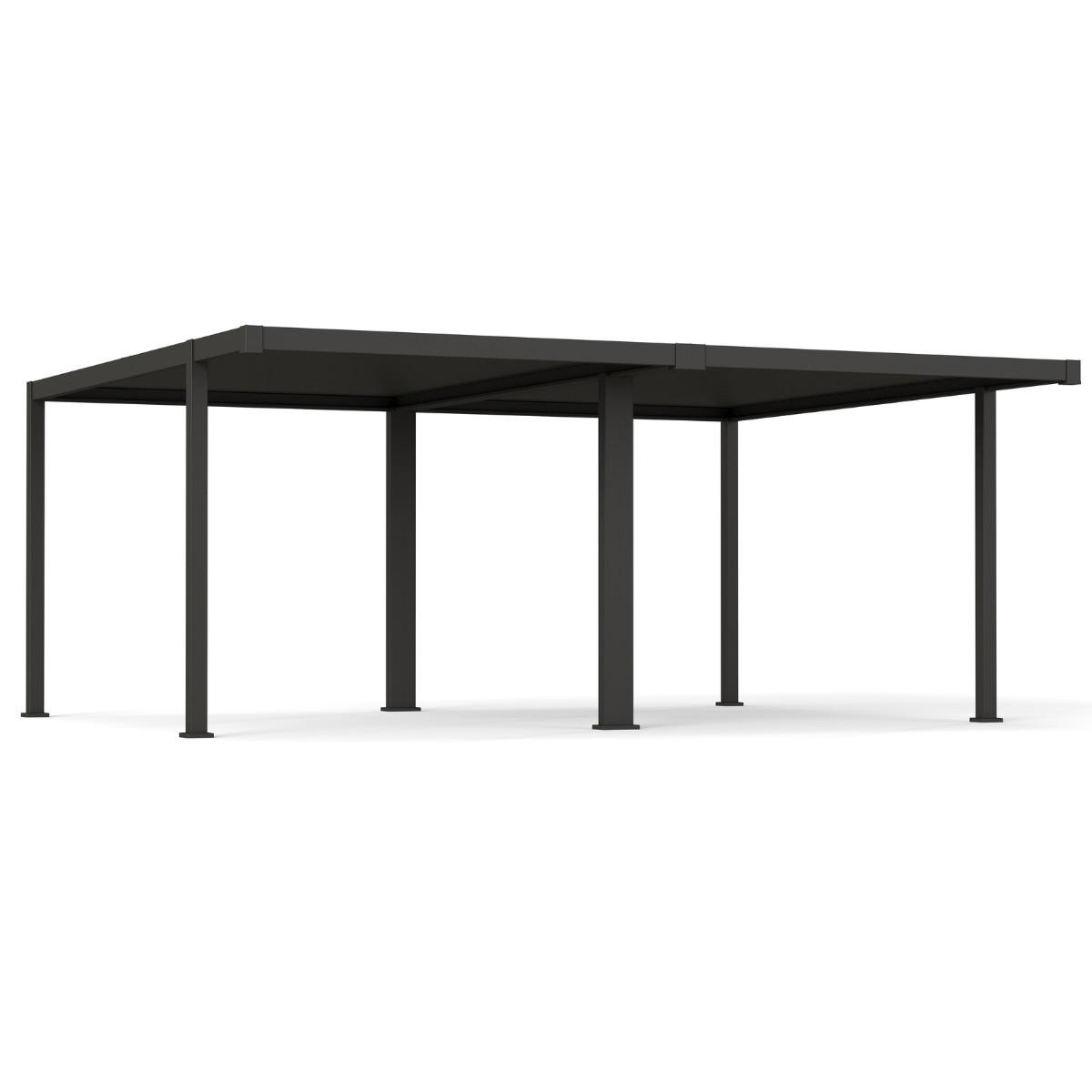 DOPPEL-CARPORT Mirador Classic Anthrazit Lamellendach verstellbar 6 x 5 m - Anthrazit, Kunststoff (80/175/120cm) - Green Spirit