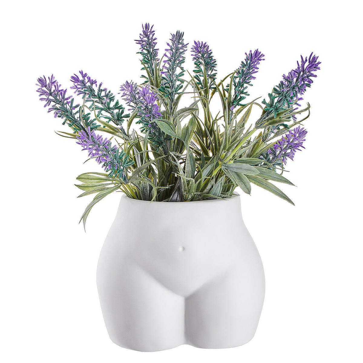 BLUMENTOPF/VASE (4er Set) Boody - Weiß, Stein (15cm) - Butlers