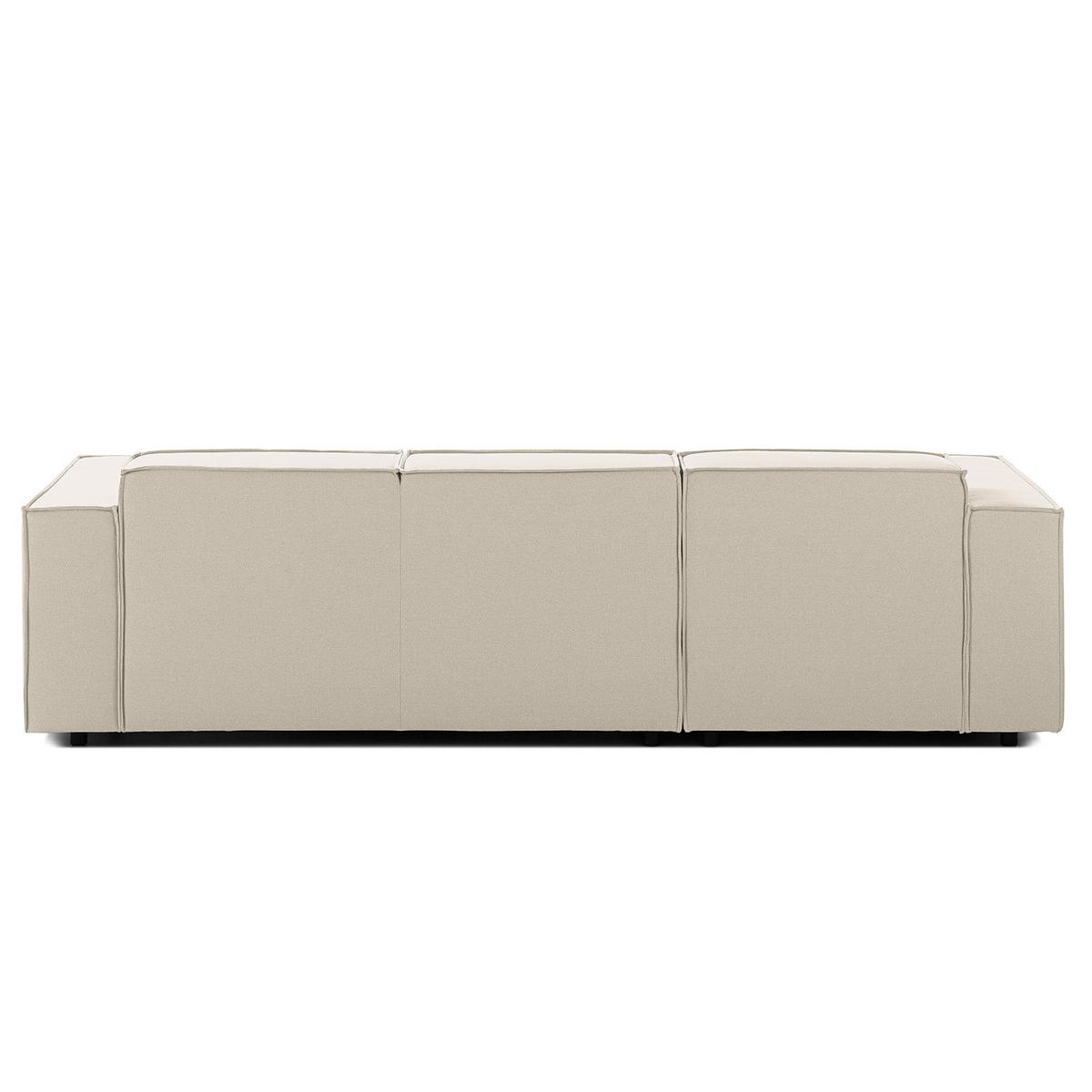 ECKSOFA mit Longchair - Schwarz/Weiß, Kunststoff/Textil (260/177cm) - home24