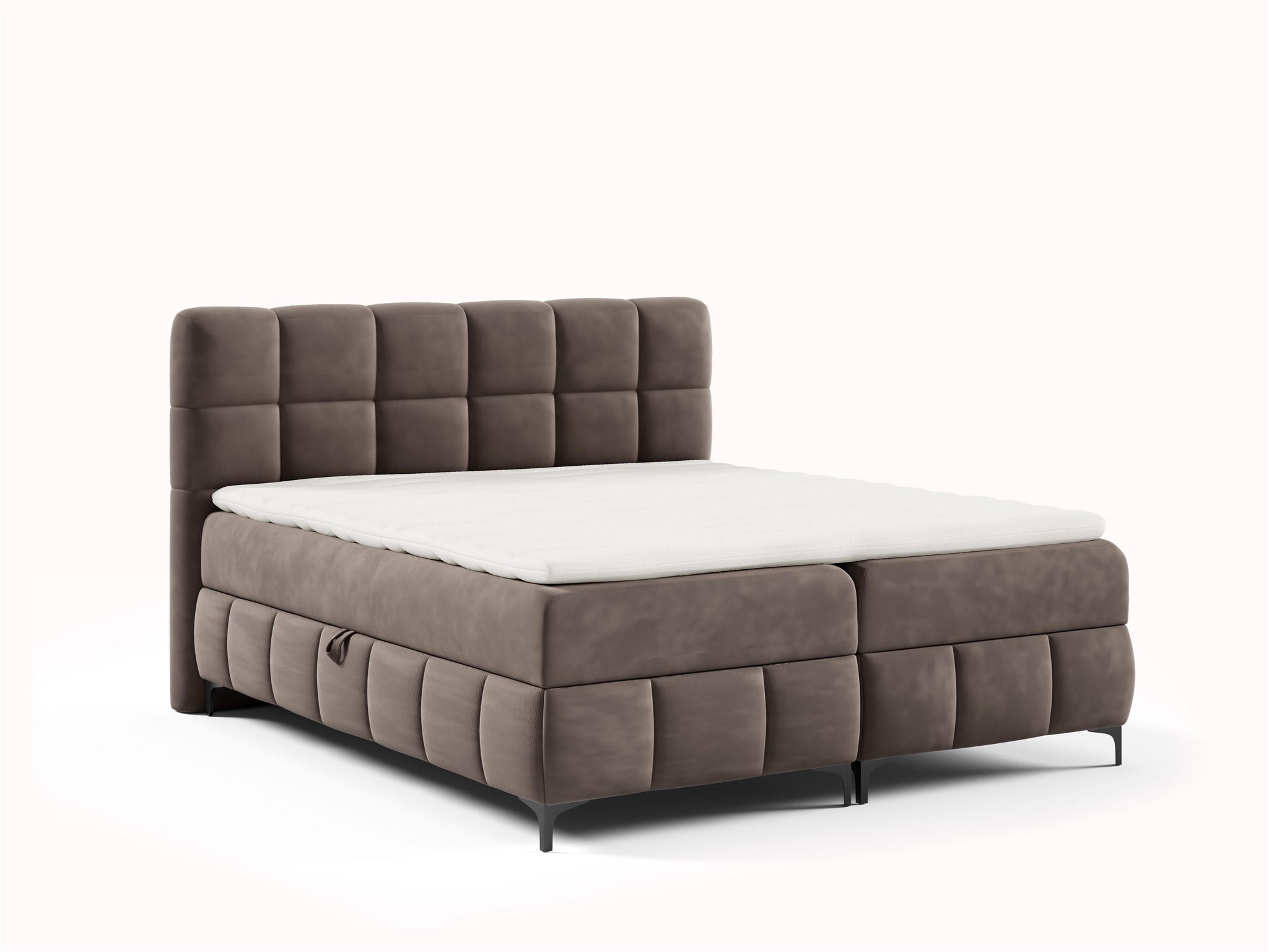 BOXBETT Sophie In Salvador - Mokka, Holzwerkstoff/Textil (120/200cm) - Fun Möbel