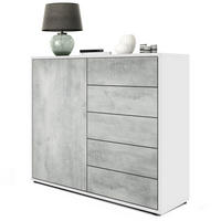 KOMMODE Ben Front in Beton Oxid Optik - Hellgrau, Holzwerkstoff (79/74/36cm) - Vladon