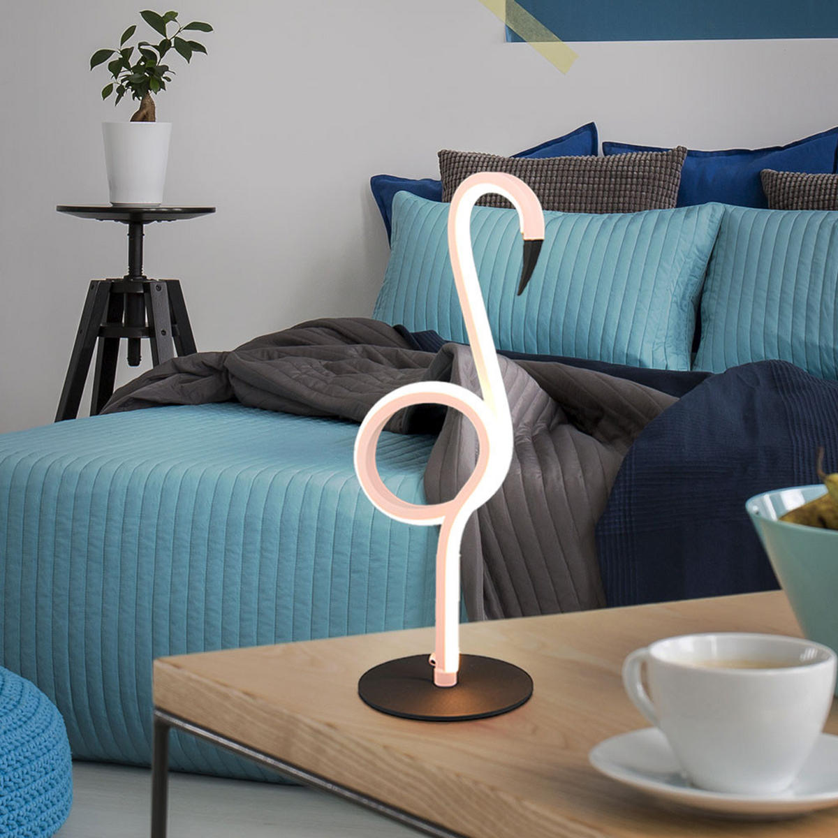 LED TISCHLEUCHTE Ingo Rosa - Rosa, Metall (12/14/35cm) - Trio Leuchten