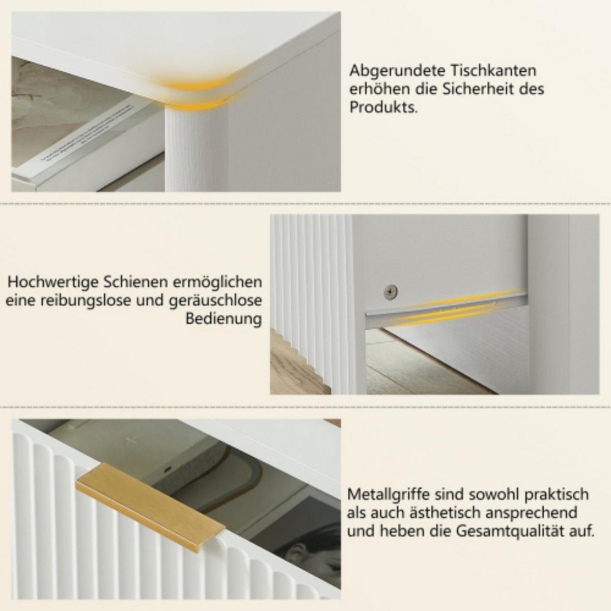 NACHTSCHRANK 58B/38T/60H cm Weiß - Weiß, Holzwerkstoff (38/60/58cm)